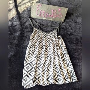 EUC Princess by Vera Wang Black White Sheer Tank S